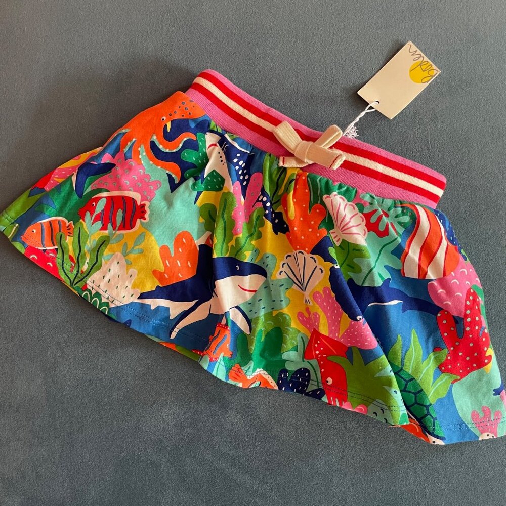 Mini Boden "Under the Sea" Skirt / Skort | 3-4T | NWT